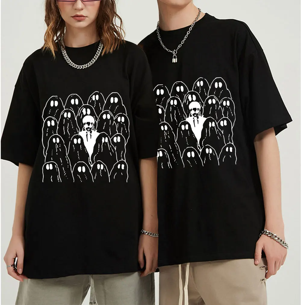 

Phoebe Bridgers Ghost Fashion Men Women T Shirts Vintage Oversized T-shirt Male Cotton Unisex Short Sleeve Tee Shirt Gothic