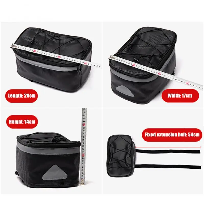 

Multi-function Bike Rear Seat Hard Bag Storage Pouch 7l Capacity Anti-splash Safe Bicycle Bag Reflector Vision Bike Trunk Bag