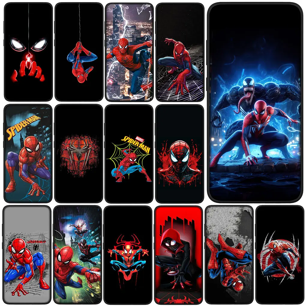 Чехол для телефона с супергероями Человека-паука Xiaomi Poco X6 X3 NFC GT X4 M6 F5 F6 Pro F3 C40 C65 +