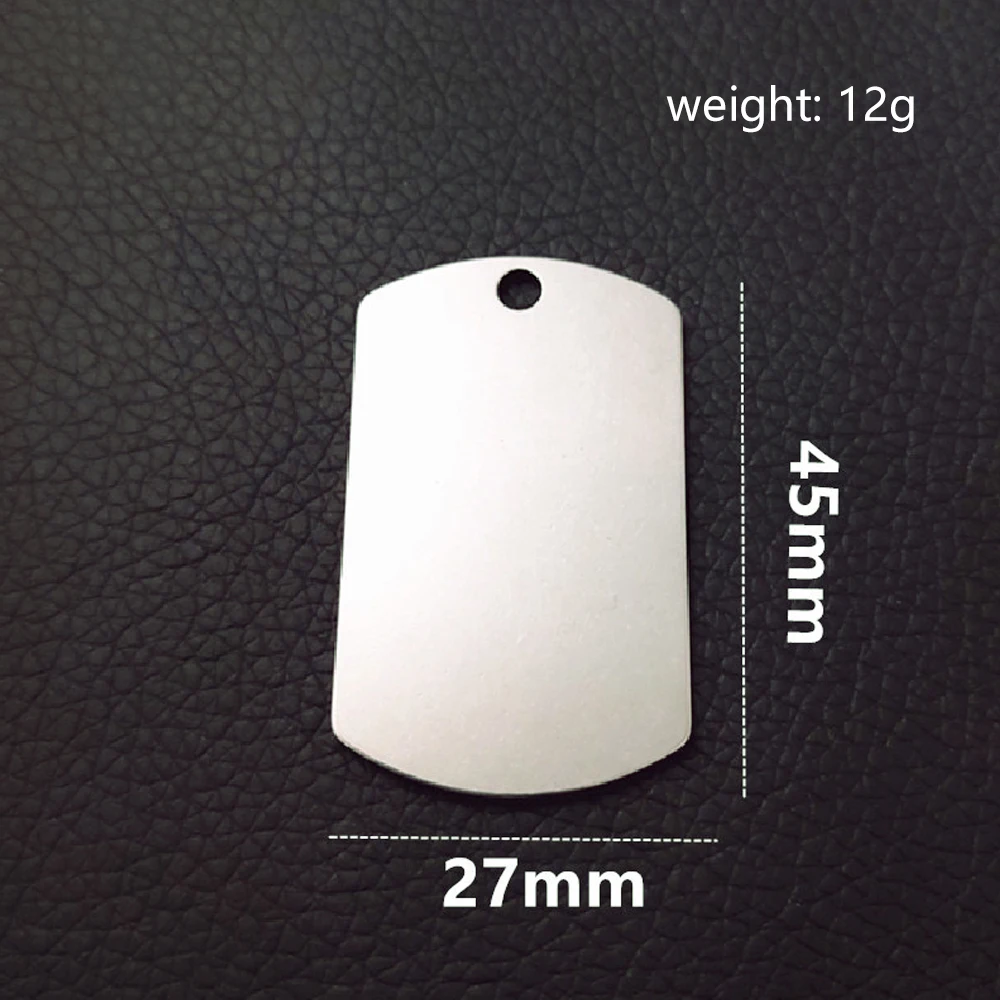 30 Оптовая нержавеющая сталь гладкая заготовка военная собака подвеска доска