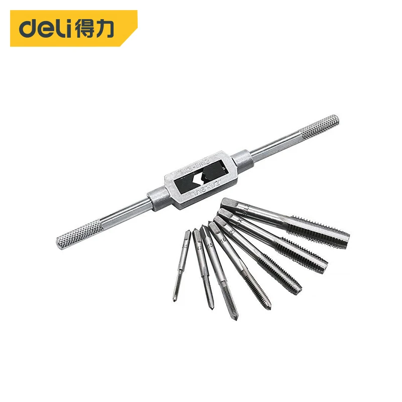 deli Adjustable Hand Tap & Die High-speed Steel Tap Hinge Straight Tap Wrench Tap Wrench Tapping Tools M3-M12/M6-M20/M6-M25