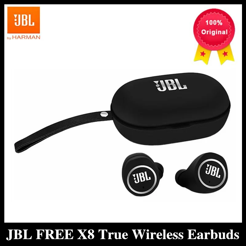 JBL Free X8 True Wireless Earbuds With Charging Case Bluetooth Earphones Stereo Bass Sound Headphones Run Fitness Sports Headset