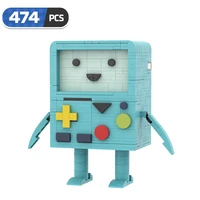 moc adventureed timeed bmo action figure decryption puzzle box building blocks cartoon anime figures game robot brick toys gift