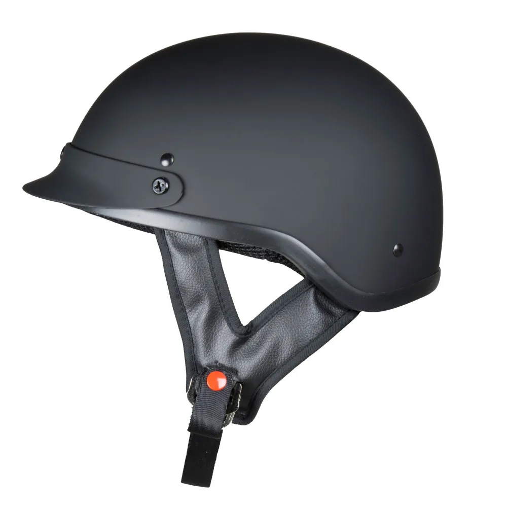 

Motorcycle Half Helmet DOT Approved (Matte Black), S-XL