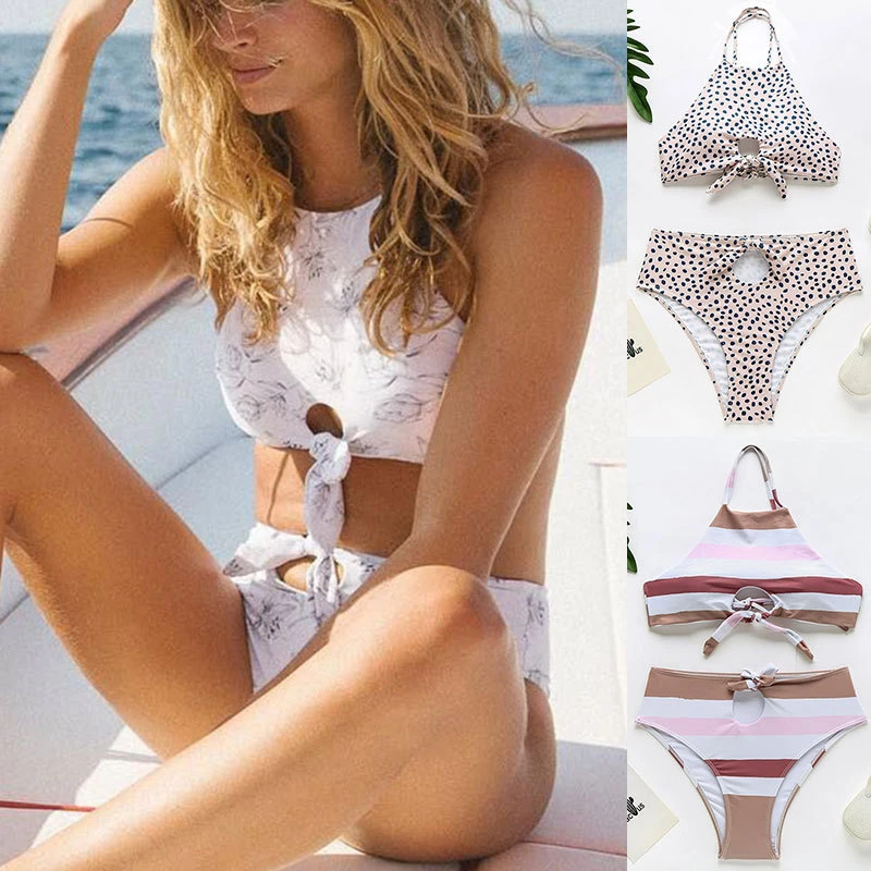 

2022 new European and American sexy bikini open back split swimsuit female bikini
