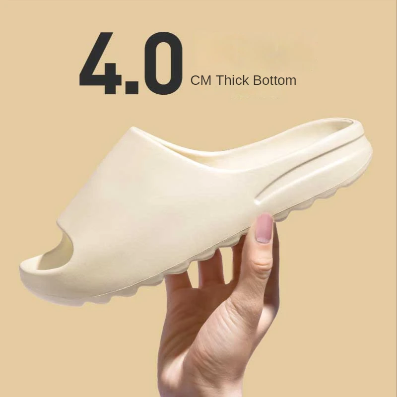 

Домашние удобные мягкие искусственные сандалии для мужчин и женщин, Нескользящие домашние туфли для ванной комнаты, сандалии на толстой по...