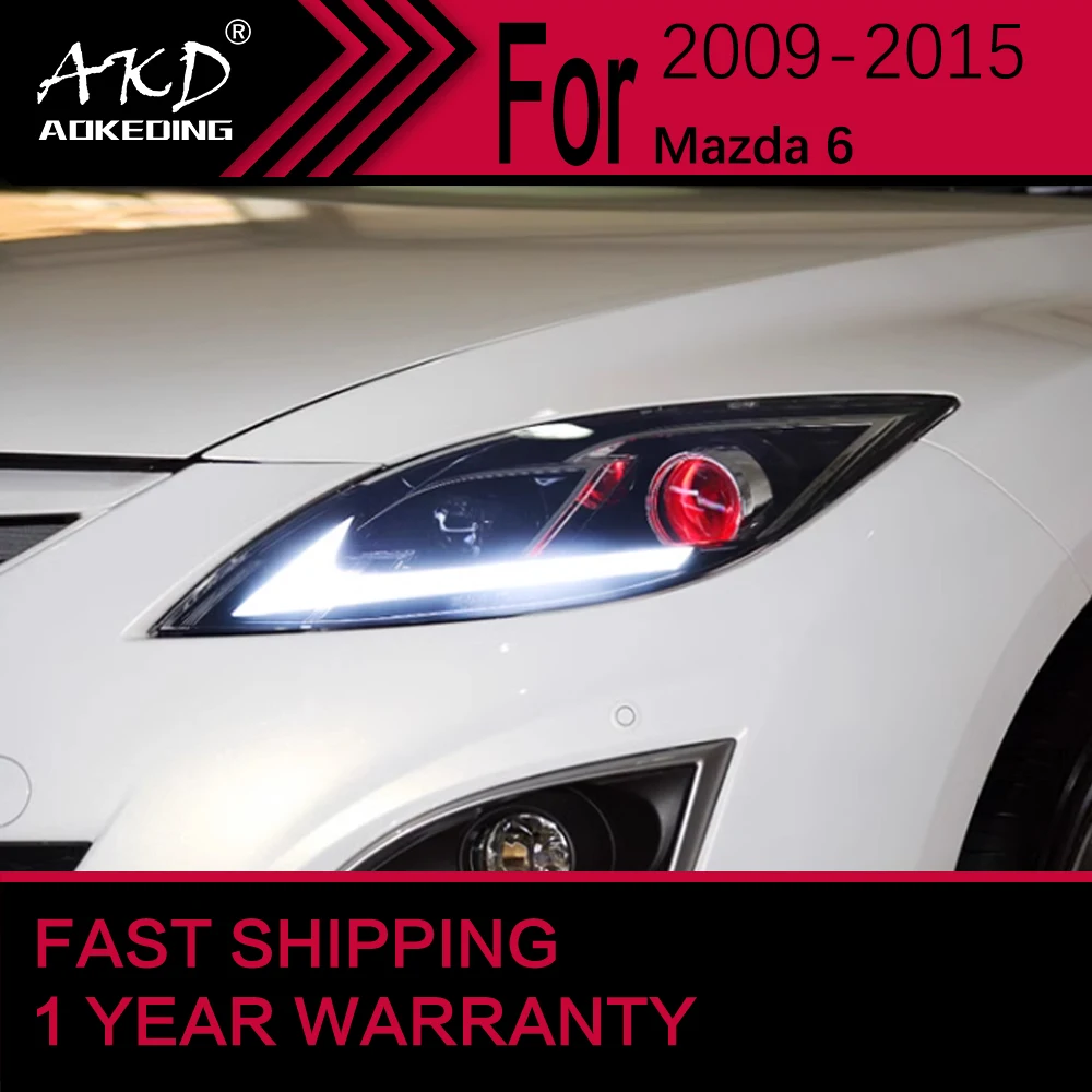 Автомобильные фары для Mazda 6 Ruiyi светодиодный передние 2003-2015 Mazda6 Drl Проекционные