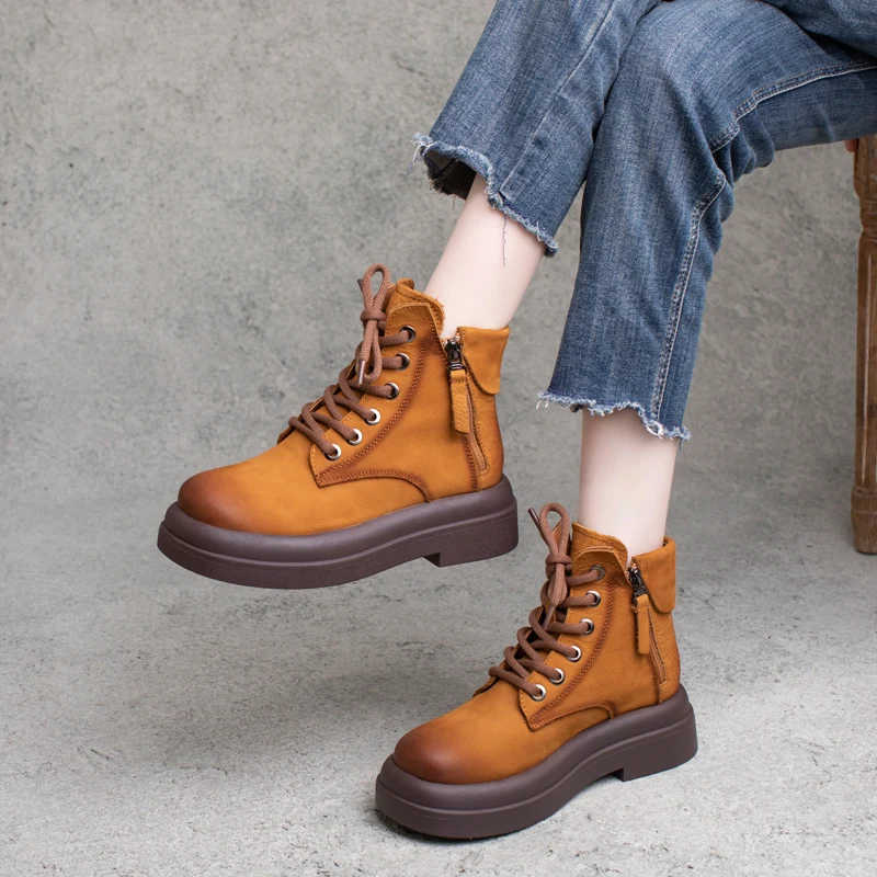 

Ботильоны женские повседневные кожаные зимние рыцарские ботинки с большим носком желтая обувь ручной работы из натуральной кожи мягкие же...