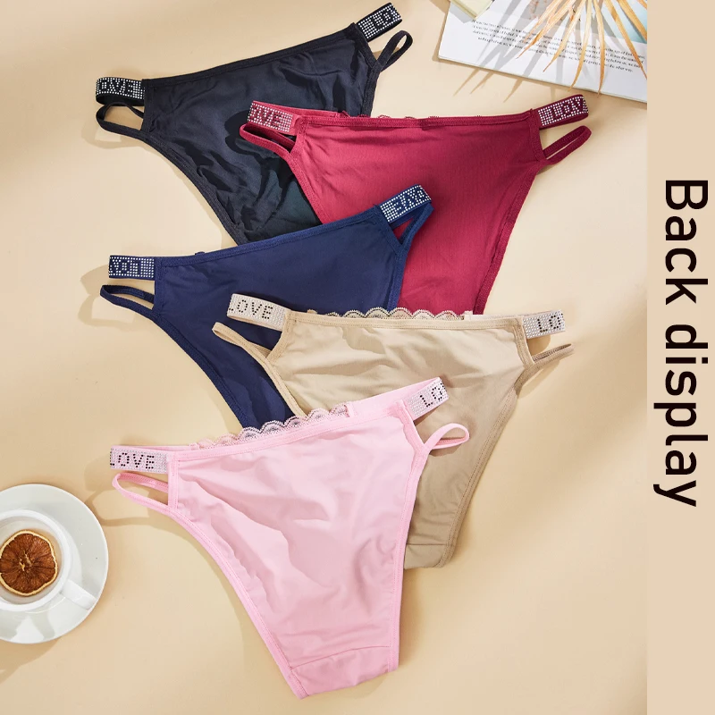 4 шт. женское кружевное нижнее белье красивые женские трусики шелковые