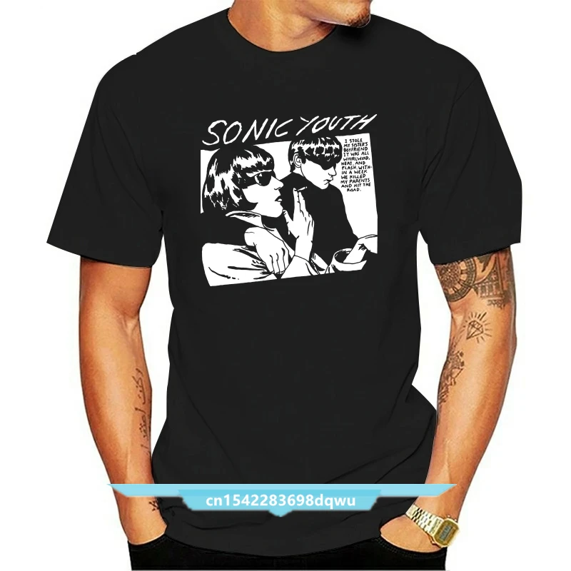 

Sonic Youth Goo Black Thurston Moore Kim Gordon Official Tee T-Shirt Mens Funny Short Sleeve Cotton T-Shirts