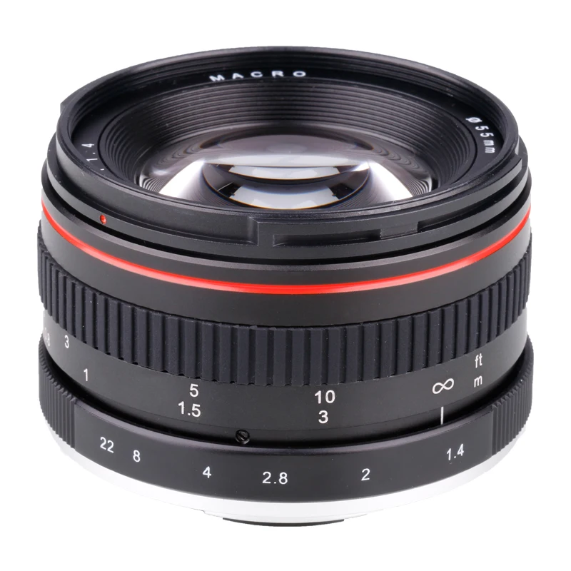 

Объектив для камеры Canon 550D 760D 77D 80D 5D4 Nikon D5100 D7100 D810 D750, 50 мм F1.4