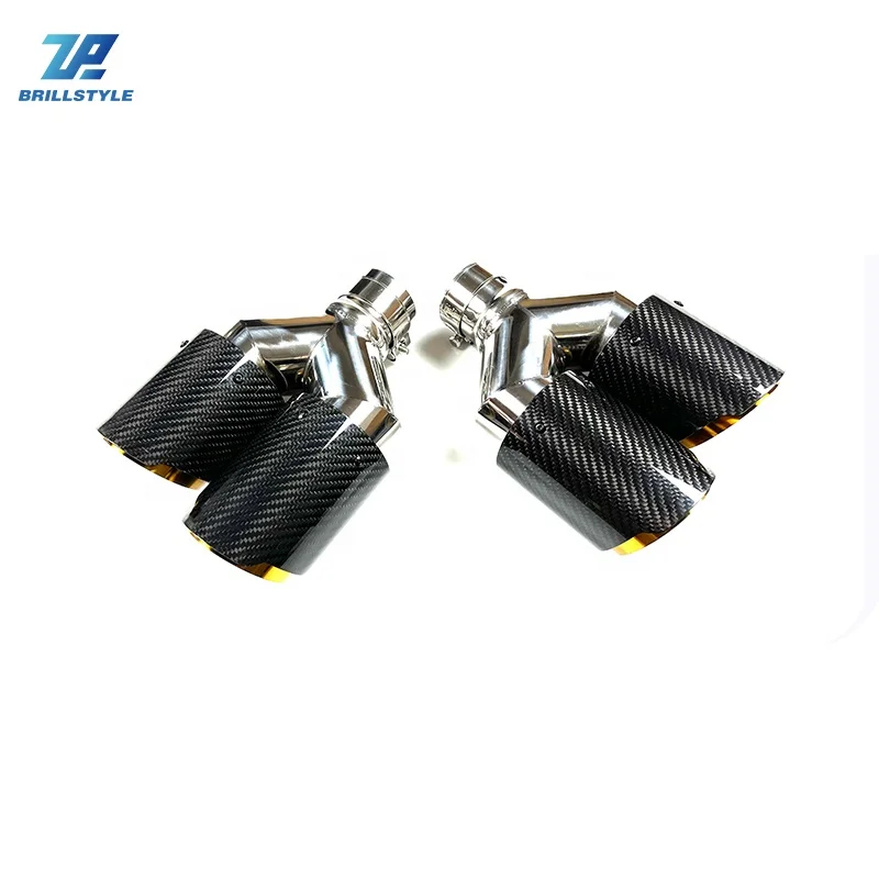 

AK Type Glod Carbon Fiber Exhaust Pipe Tips 304 Stainless Steel Muffler Tips