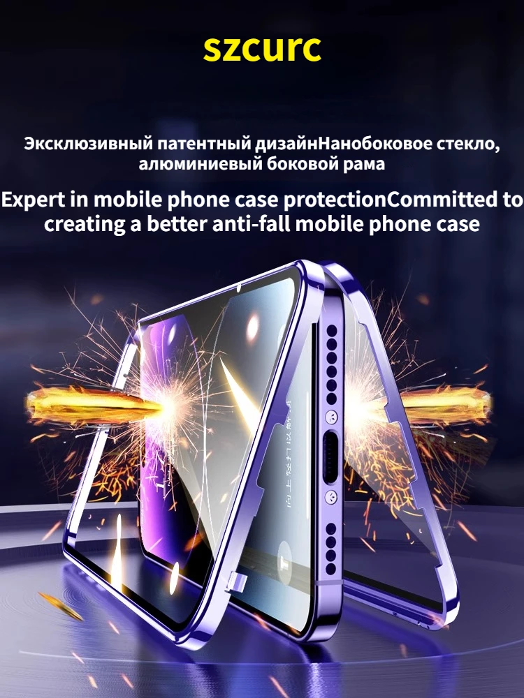 For IPhone 11 Pro Max  Magsafe Phone Case.iPhone 11 Pro New 360° Full Protection Tempered Magnetic Adsorption 11 Glass Cover Bag