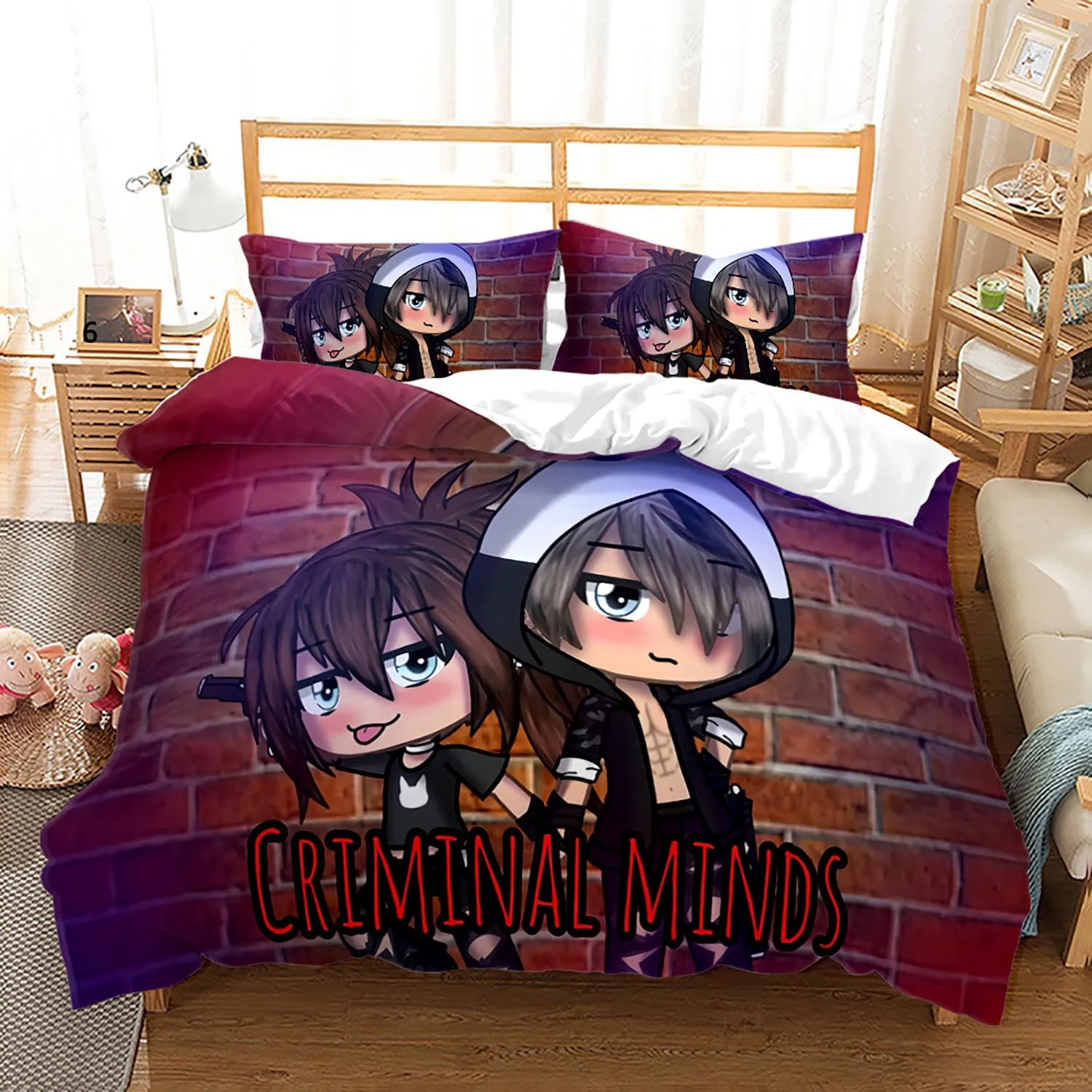 

New Gacha Life Bedding Set Single Twin King Size Gacha Life Bed Set Aldult Kid Kawaii Duvetcover Sets Love You Full Queen