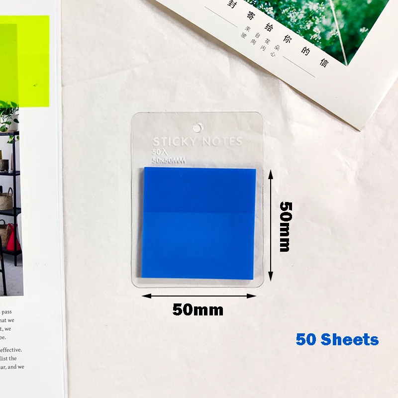 

Прозрачные липкие заметки KindFuny 50 листов 6 цветов