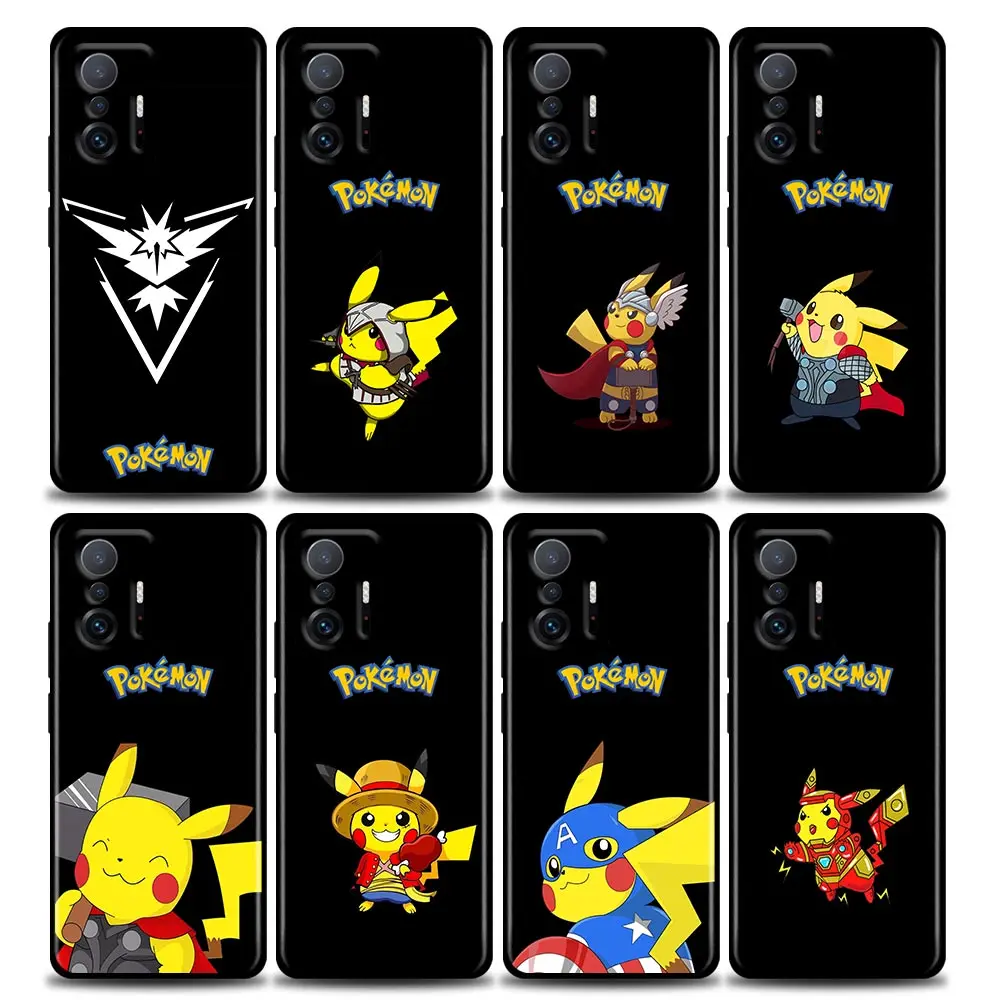 

Cartoon Pikachu in drag Phone Casefor Xiaomi Mi 12 12X 11T X4 NFC M3 F3 GT M4 Pro Lite NE 5G Poco M3 M4 X4 TPU Case
