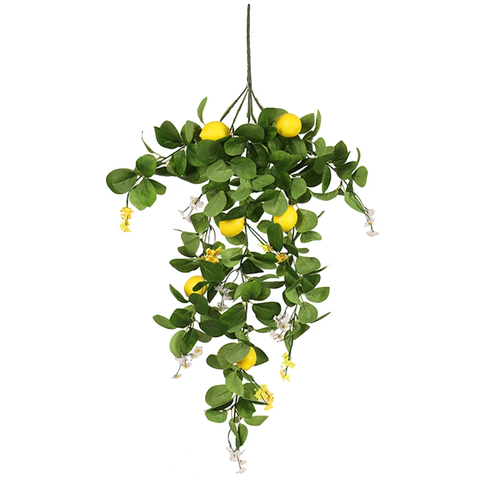 

Simulation Lemon Rattan Photo Shooting Props Fake Branch Decor Artificial Stem Tree Decorations Lemons Bouquet