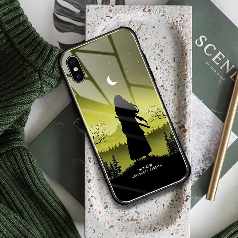 Matsumoto Rangiku Отбеливающее искусство Стекло Мягкий силиконовый чехол для телефона