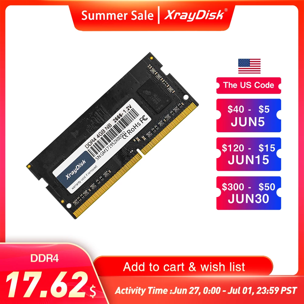 Computador Portátil do Elevado Desempenho do Caderno de Sodimm da Memória de Xraydisk Ram Ddr4 8gb 4gb 16gb 2666mhz 1.2v