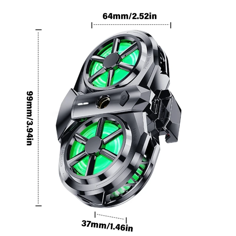 Охлаждающий вентилятор для мобильного телефона с резьбой 1/4 игры Live двойной