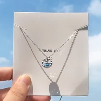 s925 sterling silver necklace mermaid tears korean clavicle chain custom necklace personalized romantic engagement party gift