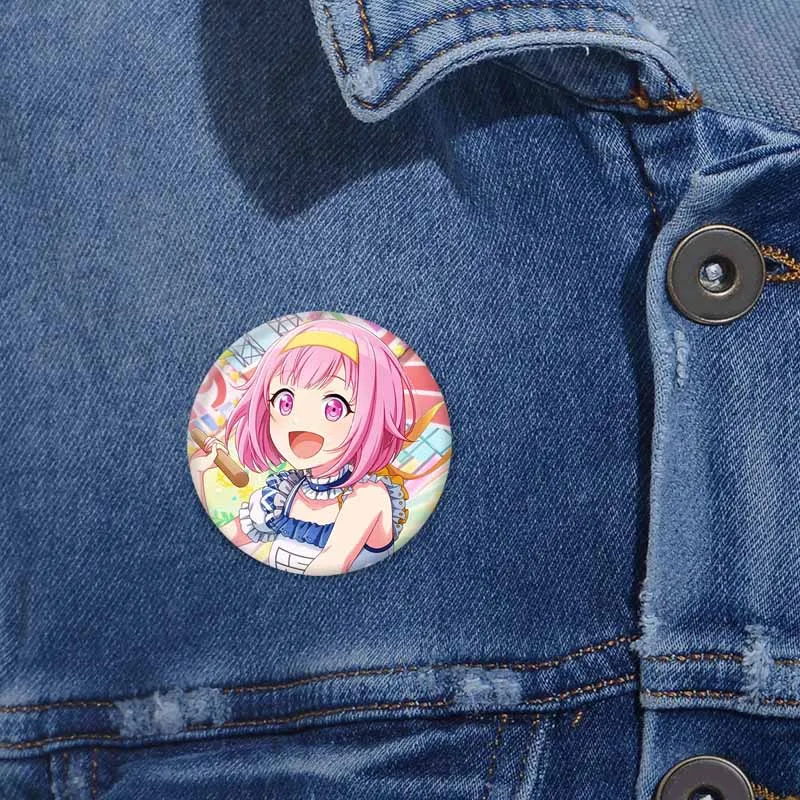 Фото Project SEKAI Cartoon Girl Otori Emu Badge Wonderlands×Showtime Tinplate Round Brooch Pins Bag Shirt Accessories Cartoon Pin №2