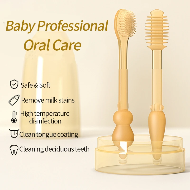 

Силиконовая детская зубная щетка Прорезыватель мягкая детская зубная щетка для ухода за полостью рта зубная щетка инструмент детская зубн...