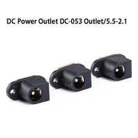 10pcs premium dc power socket dc round hole dc 053 power socket 5 5 2 1 dc socket electrical equipment socket accessories