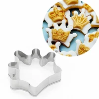 3d princess crown cookie cutter biscuit mold stainless steel baking mould king queen party dessert die cookies tools