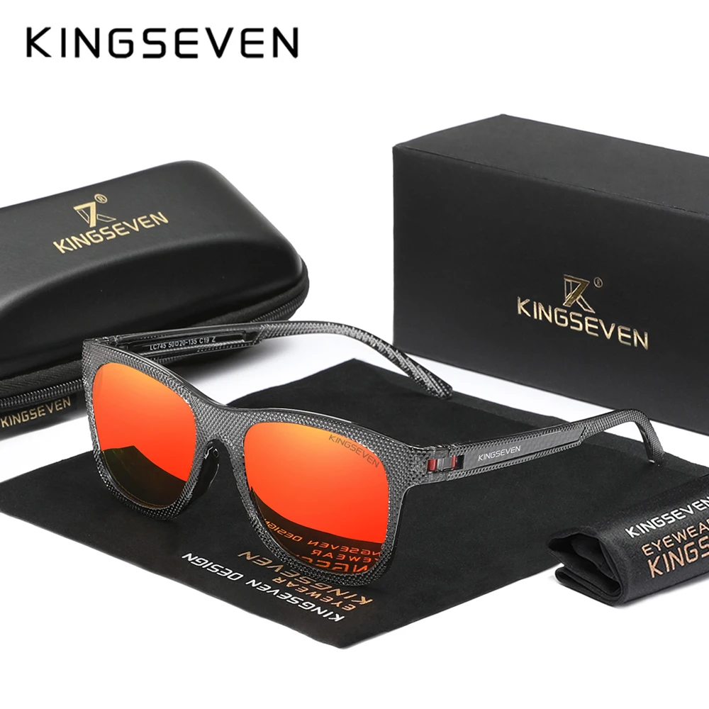 Мужские солнцезащитные очки KINGSEVEN поляризационные UV 400 с защитой UVA и B удобные