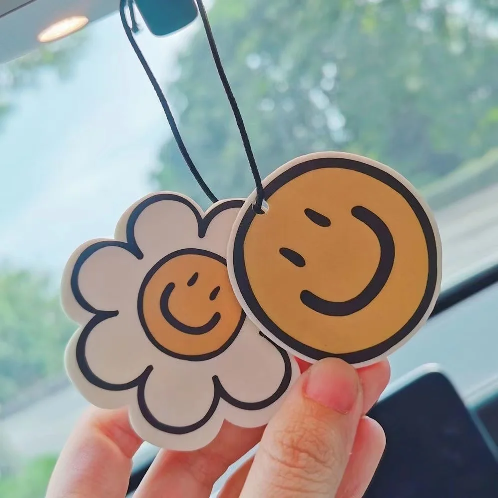 

Подсолнух на автомобиле, Круглый улыбающееся лицо, ароматизатор, товары для украшения интерьера автомобиля, прочный дезодорант
