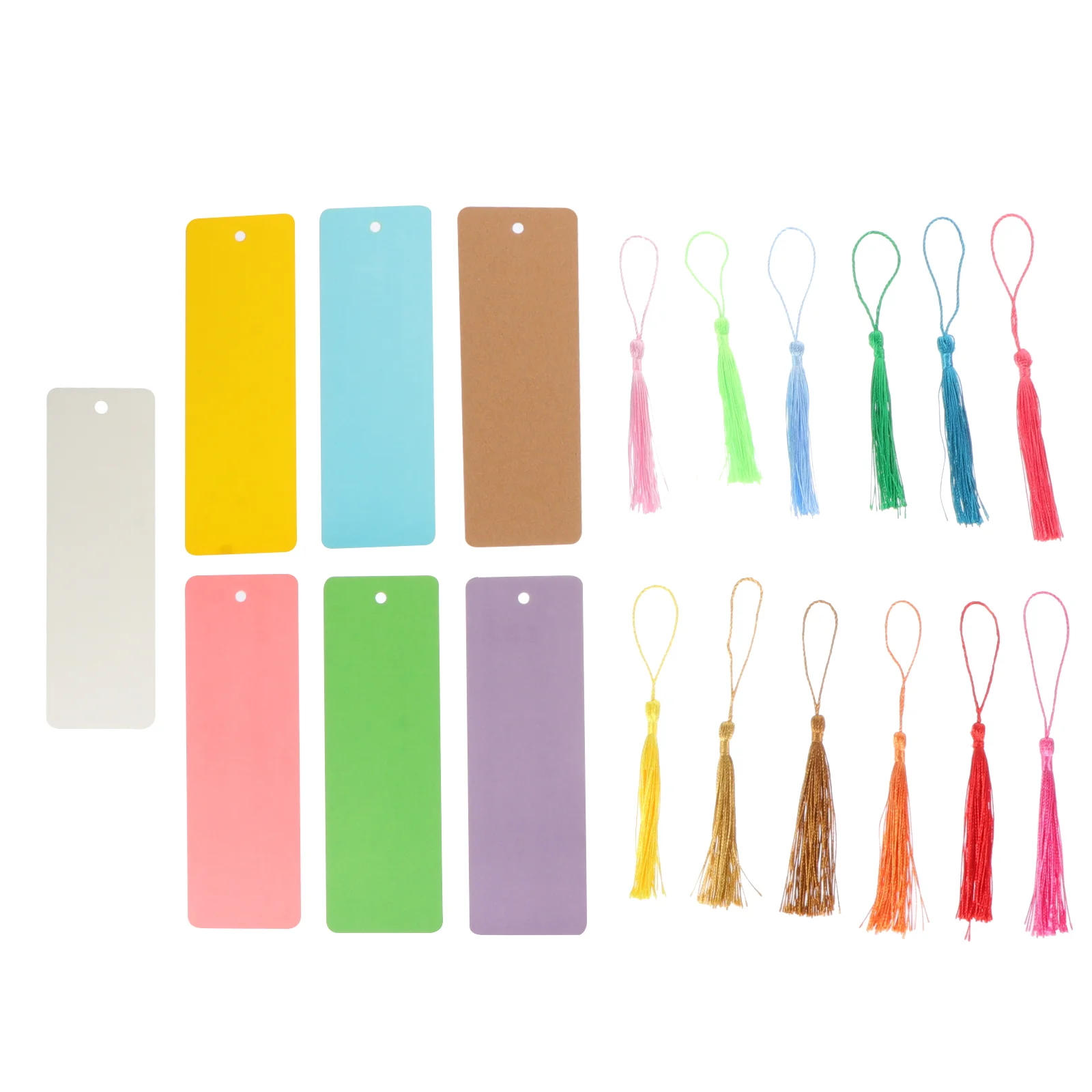 

1 Set Blank Bookmarks with Tassel DIY Bookmarks Unfinished Bookmarks for Students