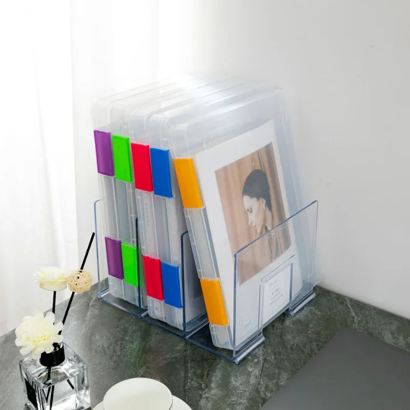

File Box Boxes Archive Document Book Organizer Design Sorting Buckle Transparent Storage Office File Plastic Thicken Seal Box