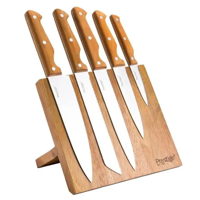 

Acacia Magnetic Knife Block Set, 6 Piece Kitchen Accessories