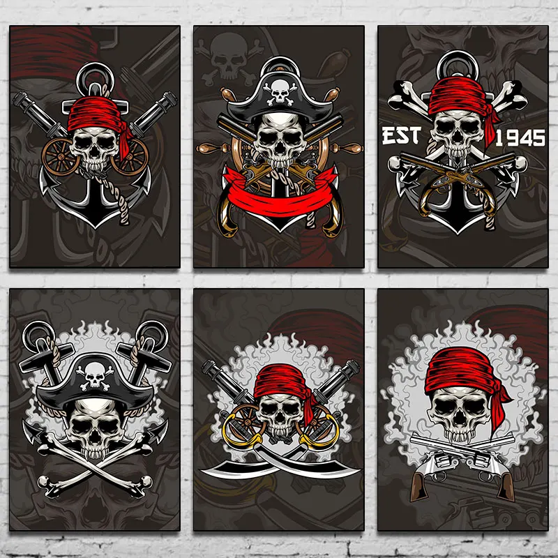 Пираты Значок Плакат Приключения Истории Настенные Художественные Фотографии