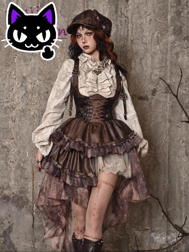 Лидер продаж 2025 года оригинальная готическая винтажная женская блузка в стиле