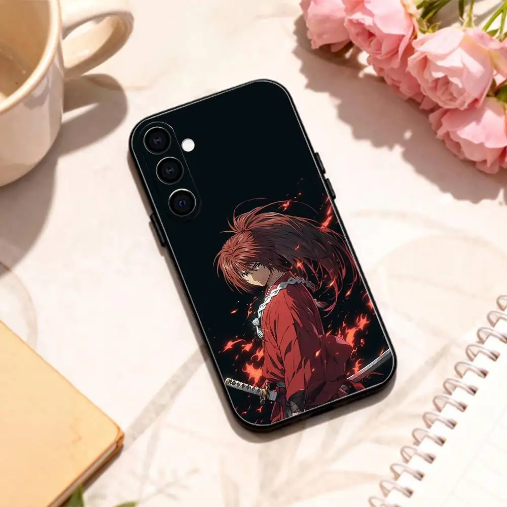 Фото Чехол для телефона Samurai Rurouni K-Kenshin для Samsung Galaxy A73, A72, A71, A70, A53, A52, A51, другие модели, мягкий черный корпус №5