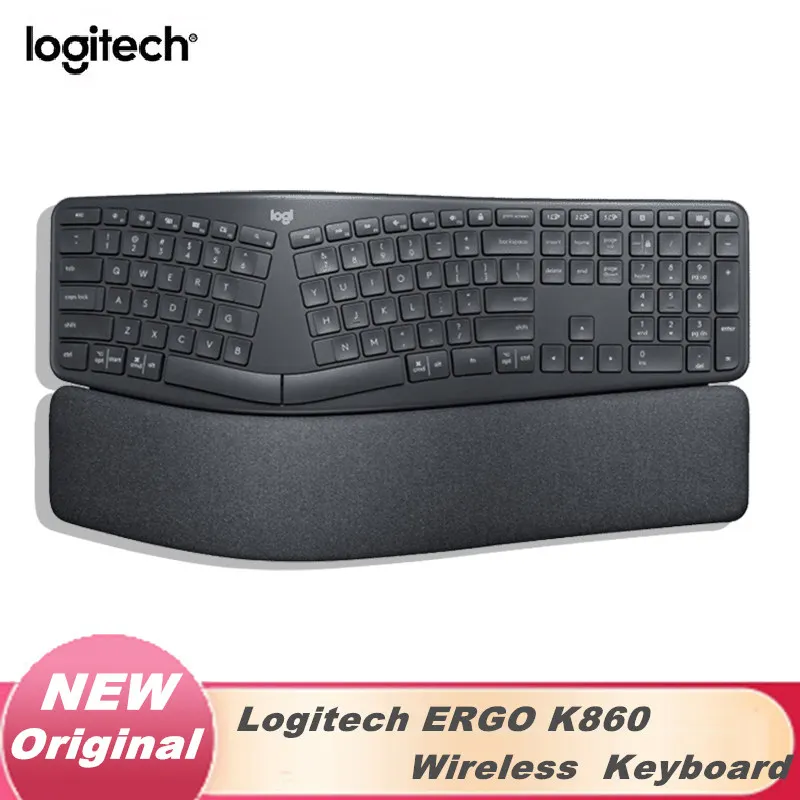 

Original Logitech ERGO K860 Wireless Keyboard With 2.4G Bluetooth Ergonomic Split Keyboard For Computer Notebook Business Office