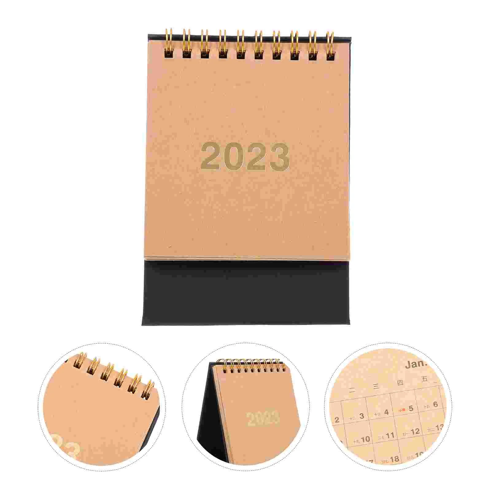 

Calendar Desk Small Desktop Mini Office Monthly2023 Coil Standing Planner Calendars Paper Stand Yearschedule Agenda Home New