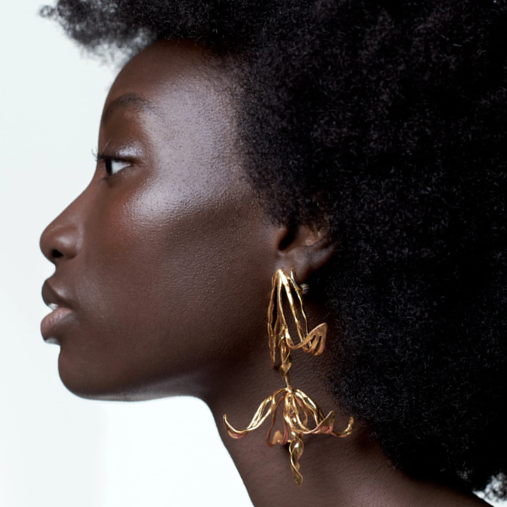 

2022 Classic Za Retro Metal Flower Drop Earrings for Women Gold Floral Statement Dangle Earring Jewelry Wholesale