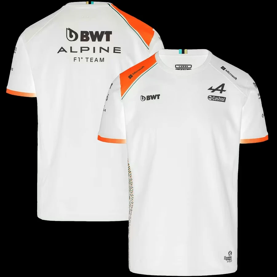 

2023 High Quality BWT ALPINE F1 Team White T-Shirt New Hot BWT Alpine F1 Team 2023 Driver T-Shirt-White Moto Racing Large 3D Top
