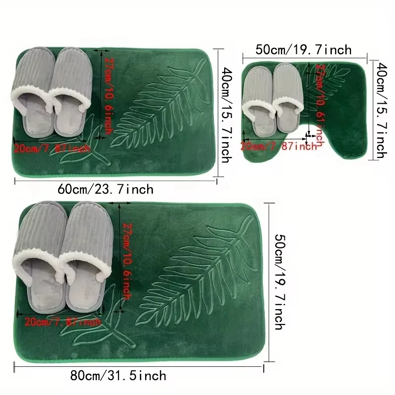 3 шт. напольный коврик для ванной комнаты противоскользящий дверной очень мягкий
