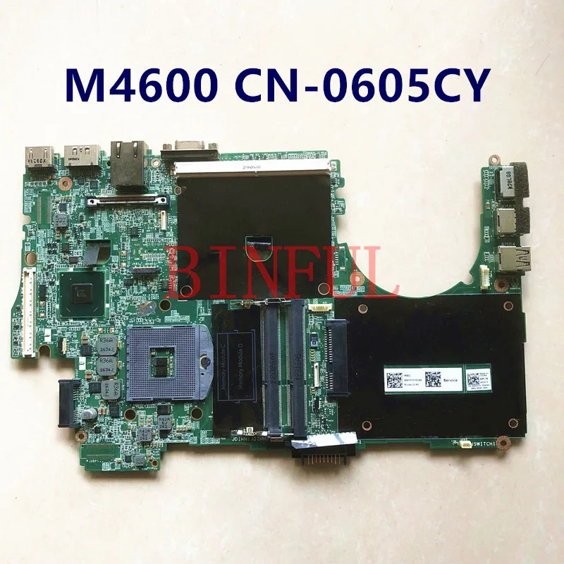 CN-0605CY 0605CY 605CY Free Shipping High Quality Mainboard For DELL M4600 Laptop Motherboard QM67 DDR3 100% Full Working Well