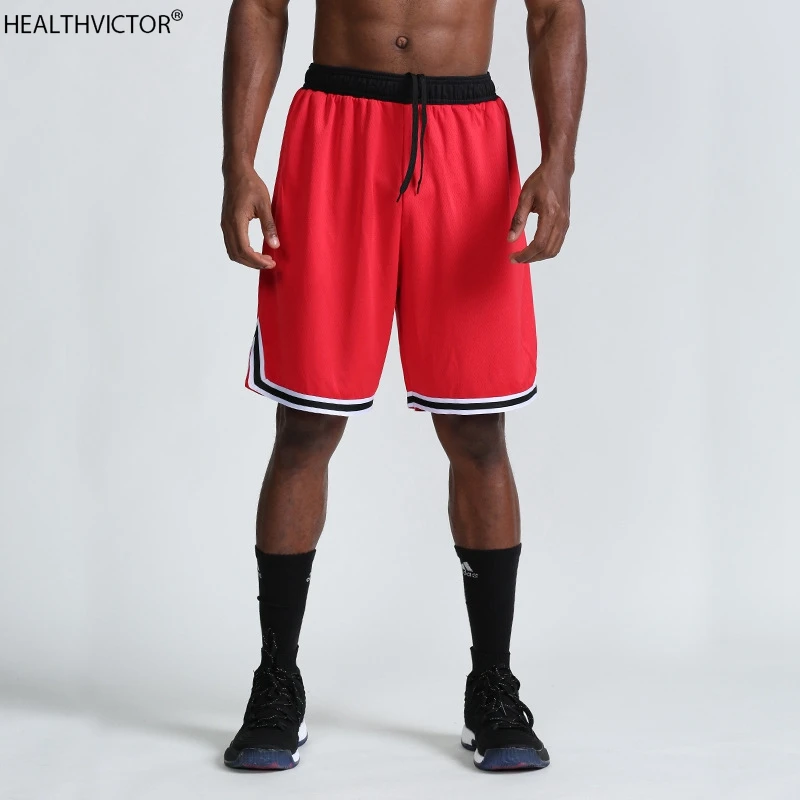 

Дышащие быстросохнущие спортивные шорты до колена с карманами для улицы модные летние свободные спортивные пляжные мужские баскетбольные ...