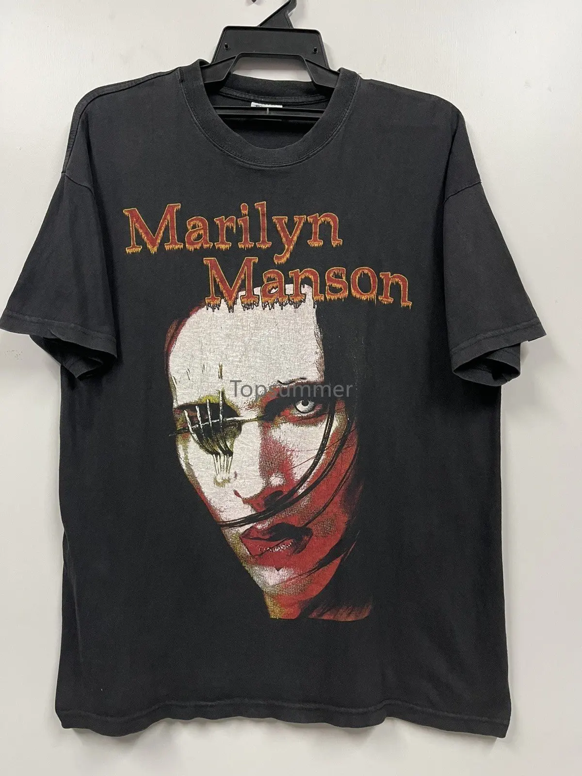 

Men T Shirt Rare Vintage 90S Marilyn Manson Bootleg Faded Shirt