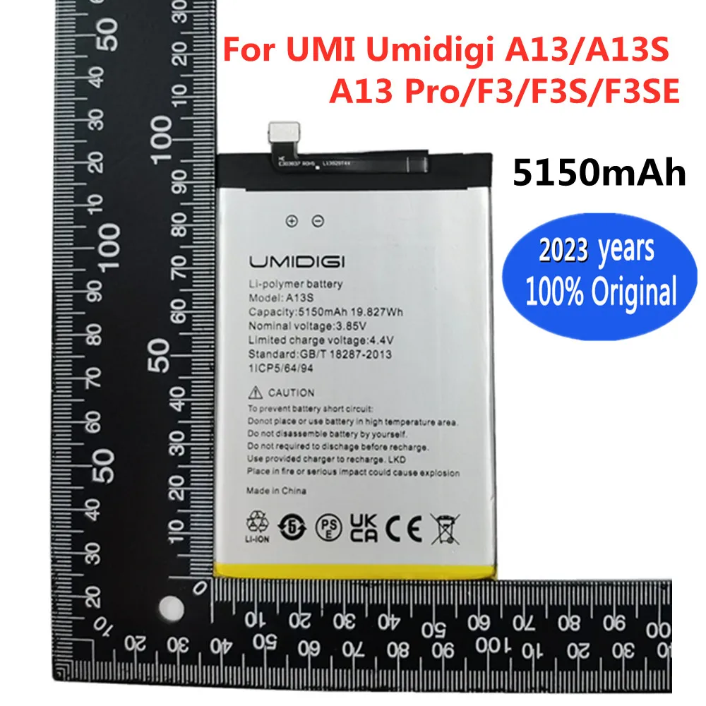 

2023 год Новинка 100% Оригинальный аккумулятор для телефона UMI Umidigi A13 / A13 Pro A13S F3 F3S F3SE 5150 мАч аккумулятор для телефона с инструментами