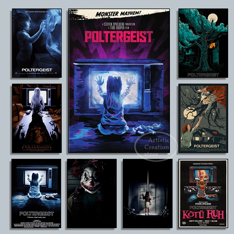 

Классический фильм ужасов Poltergeist, печать фильмов, художественный плакат на холсте для украшения гостиной, домашняя Настенная картина