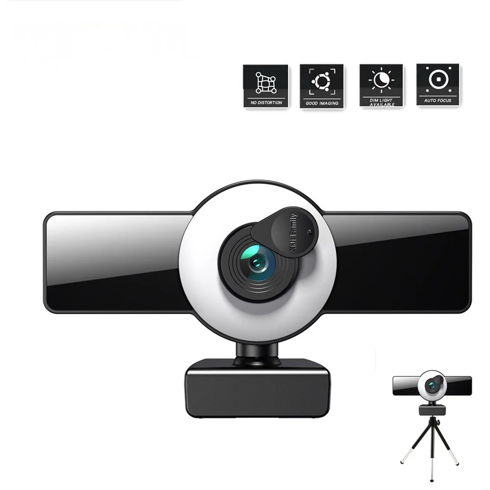 

PC 2K 4K 8K Webcam Computer PC WebCamera with Microphone Cam for Live Broadcast Video Calling Conference Work