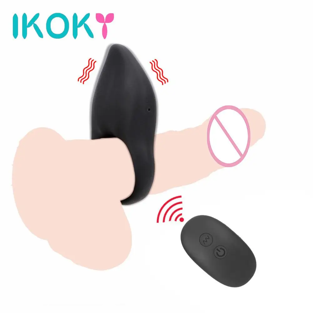 Стимулятор клитора IKOKY 10 скоростей кольцо-вибратор на пенис Задержка эякуляции