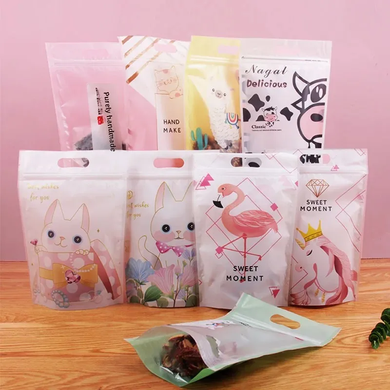 Самозапечатывающиеся пакеты с вырезом для печенья рисунком снежинки